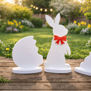 Set decor Paște 3 piese iepuraș și ou